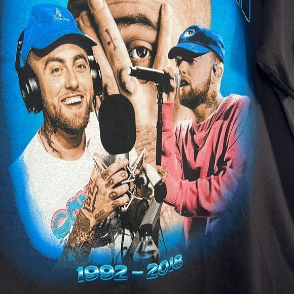 🔥🔥 “NEW” MAC MILLER Rap Music Tee RARE Memorial T-Shirt Sz XL - Never Worn - Picture 3 of 6